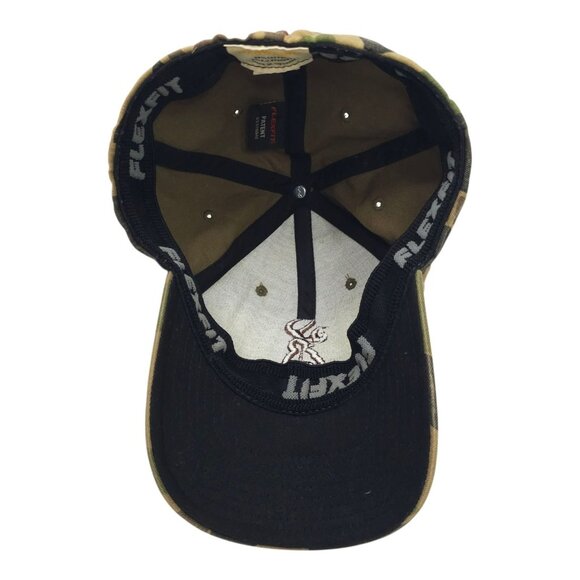Browning Camo FlexFit L/XL Camo Cap Hat Baseball Hunter Trucker Embroidered Logo - Picture 5 of 14